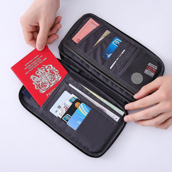 Travel Passport & Credit Card Organizer – Waterproof Portable Storage Bag