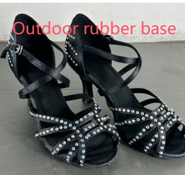 Diamond Latin Dance Shoes Women's High Heel Dancing Shoes