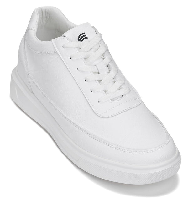 CALTO - X1647 - 2.8 Inches Taller (White) - Lightweight Sneakers