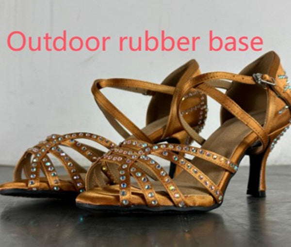 Diamond Latin Dance Shoes Women's High Heel Dancing Shoes