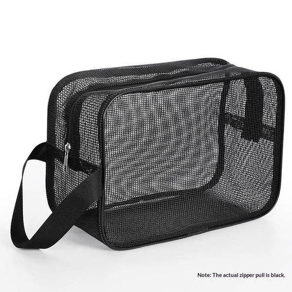 Mens Mesh Toiletry Travel Bag For Bathing Storage